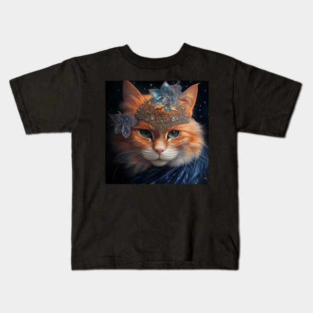 Royal British Shorthair Kids T-Shirt by Enchanted Reverie